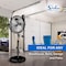Simple Deluxe Simple Deluxe Industrial Stand Fan, 20 Inch, 2 PACK, White, 2 Inch Industrial Standing Fan HIFANXSTAND20X2 - alternate 5